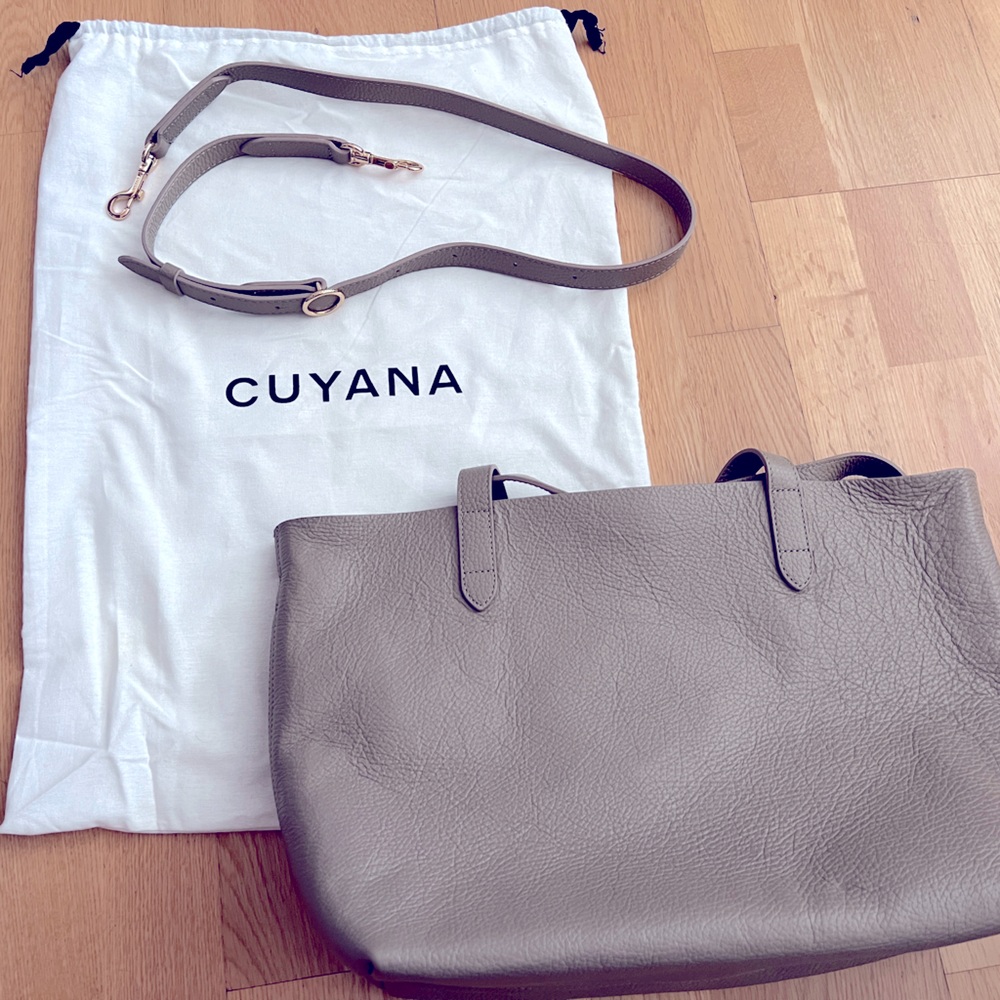 Cuyana Small Structured Leather Tote